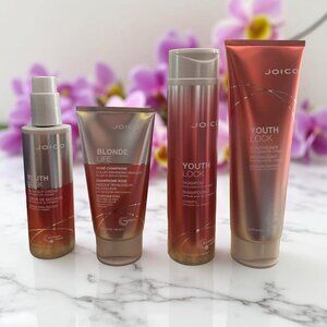 Joico Youth Lock Collagen Shampoo 10.1 oz Conditioner 8.5 oz Blowout Crème Mask